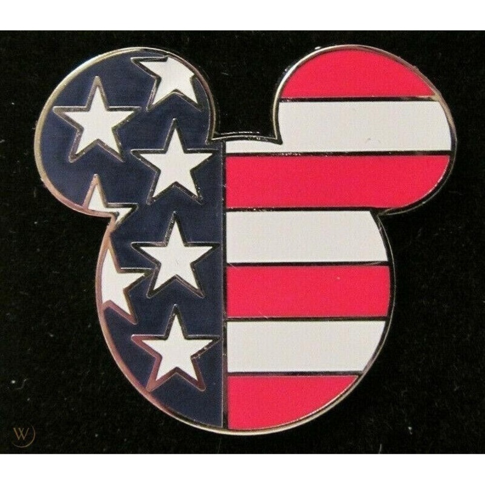Disney Pin Mickey USA Flag Icon Patriotic Stars and Stripes DS Store 8447‎